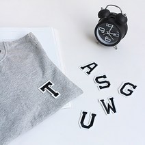 알파벳 와펜 와팬 패치 의류 리폼 수예부자재, 알파벳와펜T