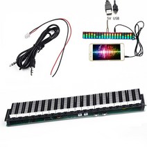 휴대용 소형 스펙트럼 분석기 usb 5v 또는 12v 스테레오 vu 미터 표시기 음악 20 세그먼트 led 레벨 디스플레이