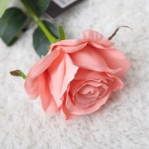 MER093974장식용 모형꽃 장미꽃 한송이 조화 핑크 인테리어 BUyuS, 단품