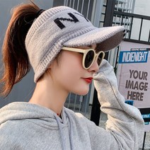 홍공장 여성 겨울썬캡 털모자 골프모자 썬캡