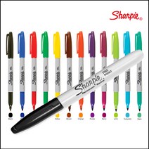 Sharpie 샤피펜 F 샤피 유성펜마커 미국 네임펜 수입마커 스타 사인펜 칼라샤피펜 낱색 1자루, 1개, 샤피F유성펜 레드