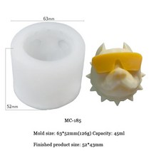 향초만들기3D 올빼미 촛불 금형 실리콘 곰 팡이 만들기 DIY 수 제 지 석고 왁 스 도구 용품, 09 MC-185