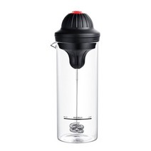 두유제조기 두유기계 두유기 수제 400ml 전기 우유 버블러 주방 우유 거품기 frother cup for coffee 카푸치노 가정용 휴대용 자동 휘스 믹서, 검은 색, 협력사