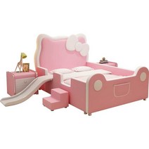 여아침대 키티침대 어린이침대 초등 공주침대 프레임, 1800mmx2000mm 침대(매트리스 없음)