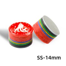 KONLLEN 큐 팁 레인보우 팁 11/14mm 9 다중 레이어 스누커 경도 S/SS/SX/M/MH/H 당구 당구 큐 당구 액세서리, 14mm SS
