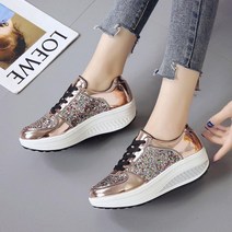 5CM 마사이신발 발볼넓은운동화 키높이 엄마 편한 신발 쿠션 반짝이 에어로빅
