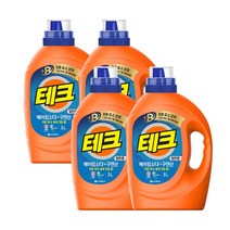 테크 베이킹소다+구연산 액체세제 일반용 용기 3kg*4개, 3L, 4개