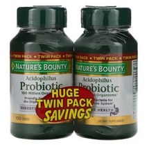 네이처스 바운티 애시도필러스 프로바이오틱 100정 2세트 총 200정, 1개