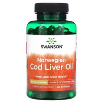 스완슨 노르웨이산 대구 간유 350mg 소프트젤 250정106585