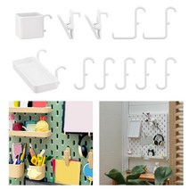 11 Pieces Dollhouse Wall Mount Shelf Miniature Organizer Hooks Model Toys for BJD Ob11 Doll House Ki, [02] WHITE