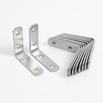 영달철물 스텐 꺽쇠 코너철 10p ㄱ자 선반대 65x65mm 선반 받침대 수납 정리 진열대 인테리어