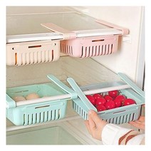 리예 아이디어 냉장고 다용도 수납함 슬라이드 선반 냉장고정리, 핑크