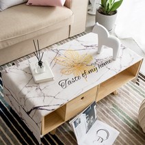 명품 식탁보 모던 미니멀 테이블보 코튼 린넨 Yinshang, 【보통면과 린넨】 80 × 180cm, 금박 대리석 커피 용 탁자 피복