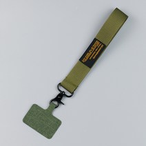 범쓰컴퍼니 고강도 패치후크 핸드폰 손목 스트랩 아웃도어, 올리브