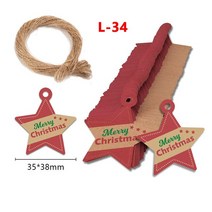 답례품상자 고급 종이가방 50pcs 6*6cm 멀티 사용 스타 크래프트 종이 웨딩 레이블 파티 선물 카드 가격 수, 06 Star 100pcs