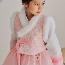 여아 털조끼 털배자 목화랑-분홍