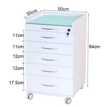 병원 서랍장 진료용 사이드 이동식 보관 수납장, 서랍장 화이트 1플레이트