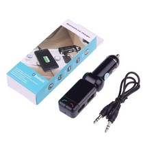 50PCS 자동차 블루투스 MP3 오디오 플레이어 handfree BC06 키트 FM 송신기 USB 충전기 핸즈프리 아이폰 5s, 01 black with retailbox_01 보편