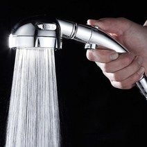 PK글로벌 1+1 각도조절 3단 샤워모드 버튼식 샤워기 절수기능 온오프 강한수압 샤워 헤드, 실버, 1+1 (2개입)