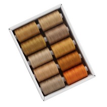 12 재봉실 폴리에스터 실 퀼트 재봉틀 다목적용 모듬, 402, 갈색