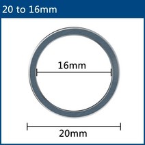 16mm-30mm 원형 톱 블레이드 감소 링 변환 링 커팅 디스크 목공 도구 커팅 와셔, 20mm ~ 16mm, 2개