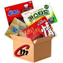 cm전용 박스 19번 대용량 파이 4종 모음 (오리온초코파이 1개+롯데카스타드 1개+오예스 1개+다쿠아즈 1개), 1세트