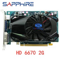 컴퓨터 케이블 사파이어 HD6670 2GB AMD 비디오 카드 GPU Radeon HD 6670 GDDR3 128bit 그래픽 카드 비디오 카드 용 PC 컴퓨터 게임 HDMI VGA
