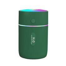 야간 조명이있는 220ML 가습기 저소음 디퓨저 안개 제조기 분무기 가정용 자동차 거실 용 누출 방지 청정제, Green