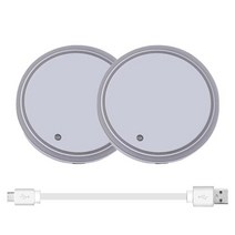 Led 자동차 로고 앰비언트 라이트 컵받침 인테리어 스타일링 아큐라 RDX 인테그라 TLX CDX MDX ZDX ILX TL RL 엠블럼 액세서리, [02] 2Pcs, [01] For Acura