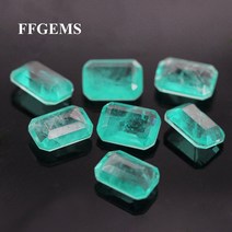 반지 블루사파이어 다이아 여성 FFGems Lab 제작 Paraiba 토르말린 블루 브라질 직사각형 루스 원석 Diy 쥬얼리 세팅 실버 링