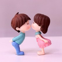 테라리움 기타치는 커플 미니어처 미니피규어, 민트퍼플커플