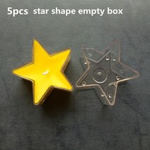 캔들만들기재료 캔들유리용기 소이캔들만들기 DIY10pcs 캔들 홀더 왁스 컵 높은 투명 플라스틱 하트 모양의, 04 5pcs star shape