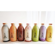 생딸기우유 선물세트 (골라담기), 4병, 500ml, 블루베리, 흑임자, 쑥, 아쌈밀크티