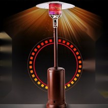 가스 전기 카페 난로 영업용 히터 화목 방풍 식당 천막 대기실 스토브, 금화리본배럴리프팅액화석유가스+이동풀리+덤핑보호