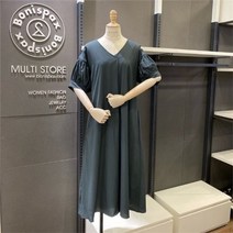 셀러허브 1 보니스팍스 NC02 퍼프 소매 브이넥 원피스 A38OP230