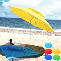 튼튼한 지름 240cm 초대형 2단 파라솔 6가지 색상, 꺽임 아쿠아