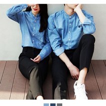차이나카라 커플 청남방 커플시밀러룩 빅사이즈