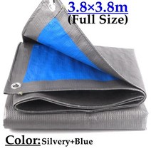 타프쉘이너텐트 타프 스크린 이너 텐트 맞춤형 0.32mm PE 타포린 은빛 블루 보트 트럭 방수 커버 천 천막 차양 그물, [09] 3.8x3.8m