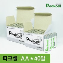 피크셀 AA 알카라인 건전지, 20개, 2팩