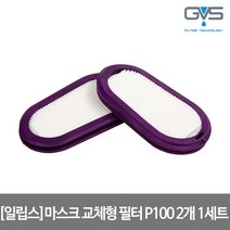 일립스 마스크 교체형 필터 P100 2개 1세트 SPR321, 단품