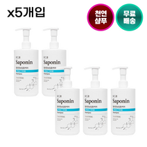 꽃을든남자 천연 샴푸 사포닌 RG3 500ml(민감성) 탈모 완화 기능성 두피 저자극 케어 미용실 대량(식약처 인증), 5개
