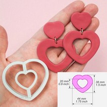도예체험 취미 새로운 부드러운 도자기 귀걸이 절단 다이 기하학 3D 인쇄 중공 PLA 금형 DIY Ins 프랑스, 05 2-B