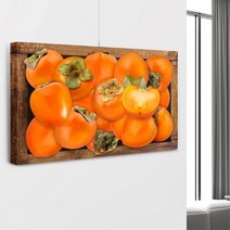 풍요로운 감 41x27cm 액자/ 리빙룸 예술 멋있는 기념, 선택사항_캔버스 (옆면흰색)