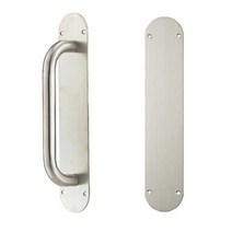 미시오판손잡이 전면고정 P609 65x280mm SS스텐/뒷판 가구장 수납장 씽크장 중문 목문 미닫이문, 1. SS스텐(손잡이)