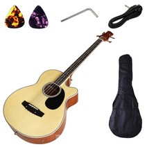 입문용통기타 초보 연습용 기타 어쿠스틱 일렉트릭 베이스 43인치 어쿠스틱 베이스 컷어웨이 디자인, 가방으로