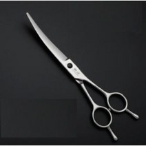 강아지 커브가위 19cm 프리미엄 홈케어 전문가용 애견미용 비숑 곰돌이컷, 커브가위19cm