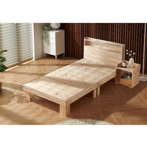 굿모닝침대 편백나무/수납통판침대/프레임/매트리스 별도/싱글.슈퍼싱글.더블.퀸.킹/주문제작, 킹-마루높이340mm