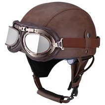 클래식헬멧 오토바이 agv 쇼에이 바이크 풀페이스 오픈페이스 소두핏 경량 스냅백 시스템 가벼운 카본 반모 코모 스쿠터 레트로 쉴드 헬멧 레트로 오토바이 헬멧 모터 바이크 캡 반, 은빛이 도는 갈색, l