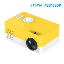 salange j15 pro mini 프로젝터 led 빔 홈 시어터 480x360 픽셀 휴대용 미디어 비디오 플레이어 1080p hdmi-compatible usb, j15pro 노란색, 영국 플러그