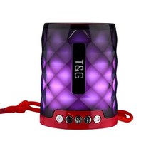 원래 tg155 크리스탈 다채로운 블루투스 스피커 자동차 휴대용 크리 에이 티브 패션 선물 led 카드 작은 스피커, 큰 빨간, 큰 빨간